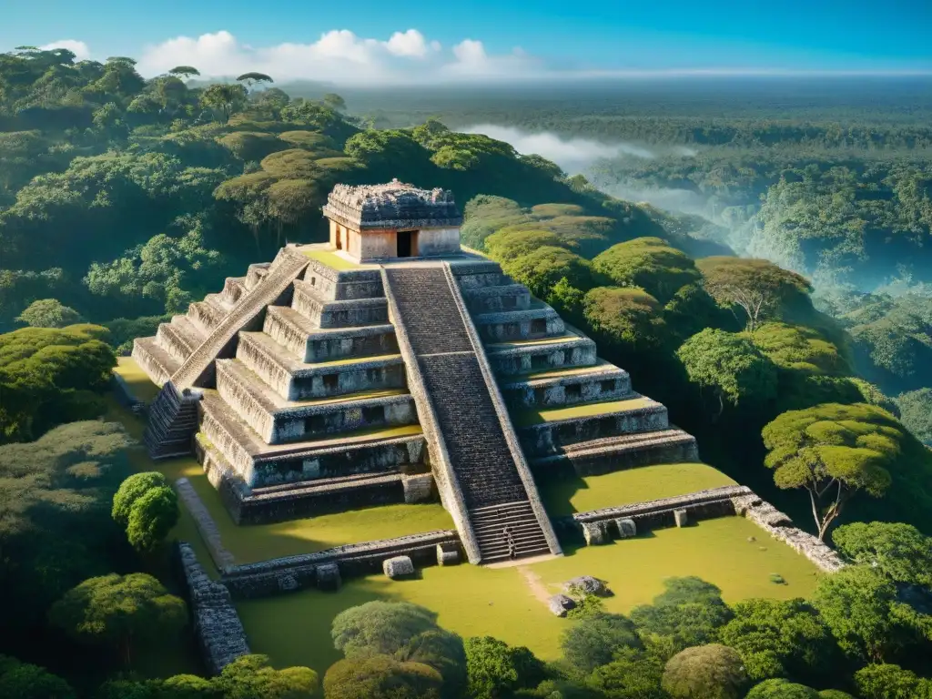 Ruinas de Iximché, capital maya antes conquista, detalladas en 8k