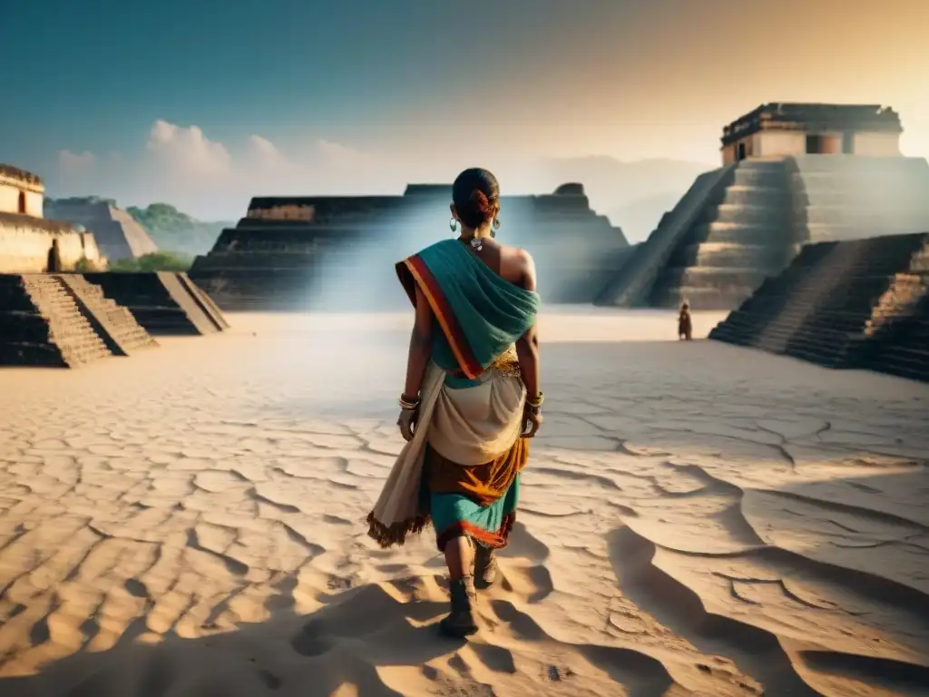 Ruinas mayas emergen de la tierra reseca por la sequía, bajo un sol implacable