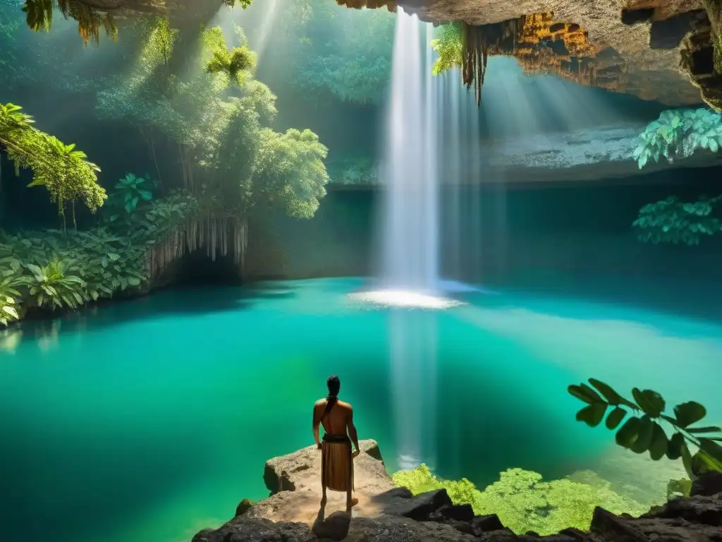 Explorando el secreto maya de purificación en las aguas sagradas de un cenote en la exuberante selva