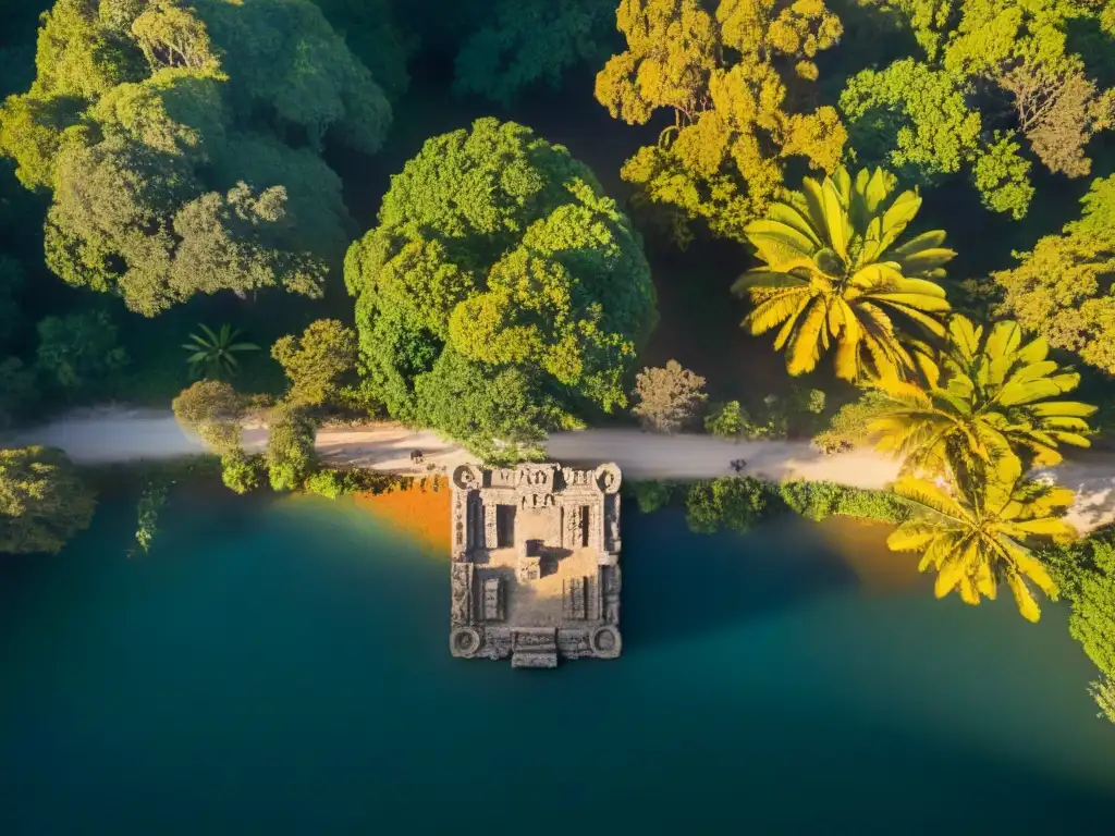 Descubrimiento arqueológico al amanecer en la selva maya