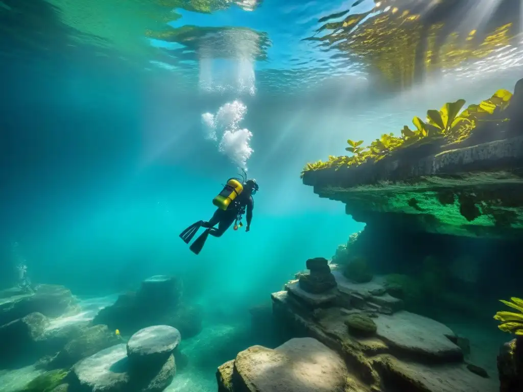 Exploración submarina de la civilización maya en El Gran Cenote Sagrado de Chichén Itzá