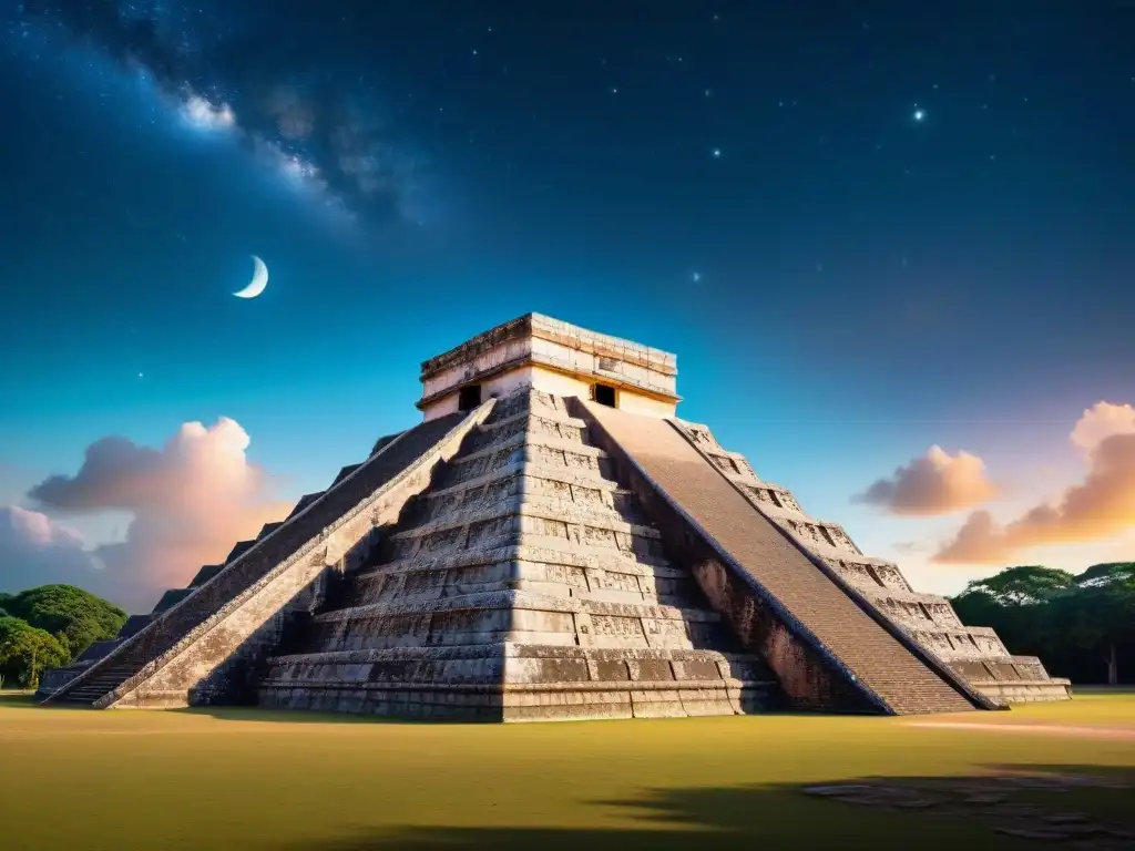 Templo Maya del Juego de Pelota con símbolos celestiales, reflejando el significado cósmico para la civilización