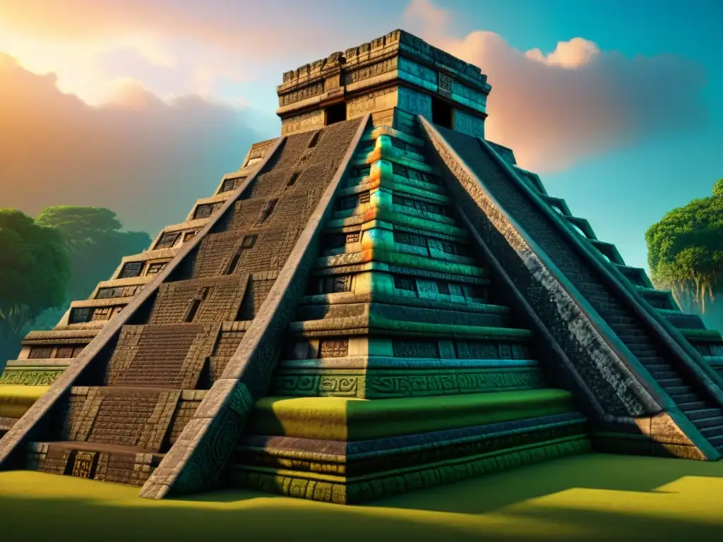 Maravillosa recreación en 3D de un templo maya con tecnología 3D para templos mayas