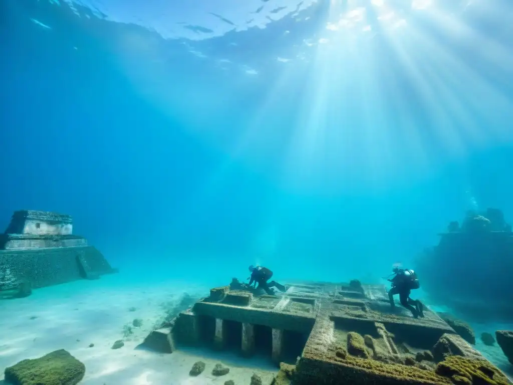 Excavación arqueológica submarina: descubriendo tesoros mayas Descubriendo tesoros mayas bajo el mar: conservación patrimonio submarino maya