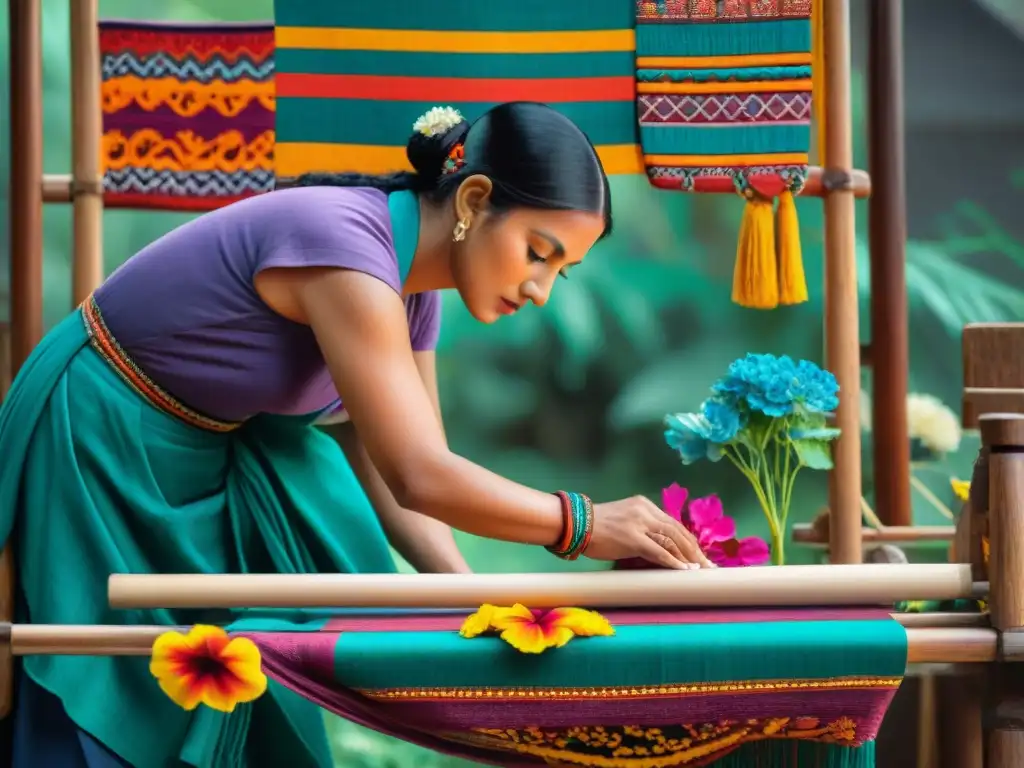 Textil maya: expresión cultural y social en vibrantes colores y patrones intrincados