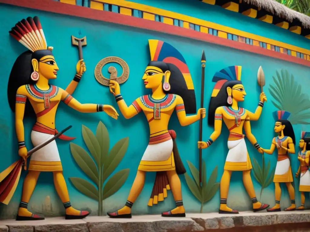 Vibrantes murales Bonampak, reflejo de la cultura maya en detalle asombroso