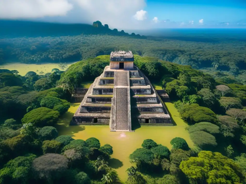 Vista aérea de las impresionantes estelas mayas en Quiriguá, turismo cultural en Guatemala