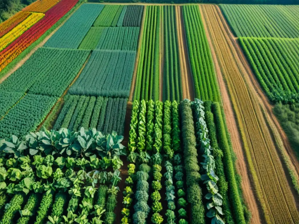 Vista detallada de un milpa maya con maíz, frijoles y calabazas en armonía